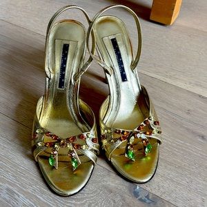 Cute rhinestones heels